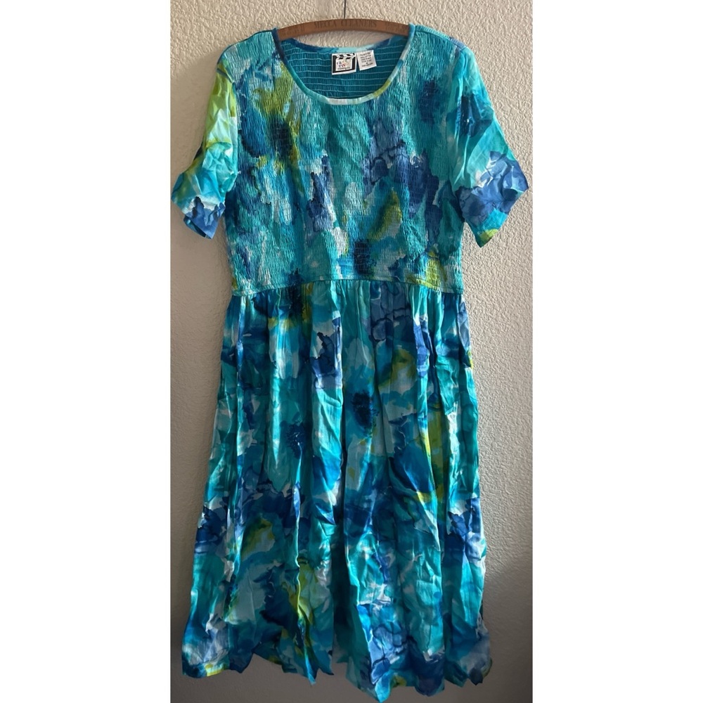 Vintage Take Two Smocked Dress Women’s Size Medium